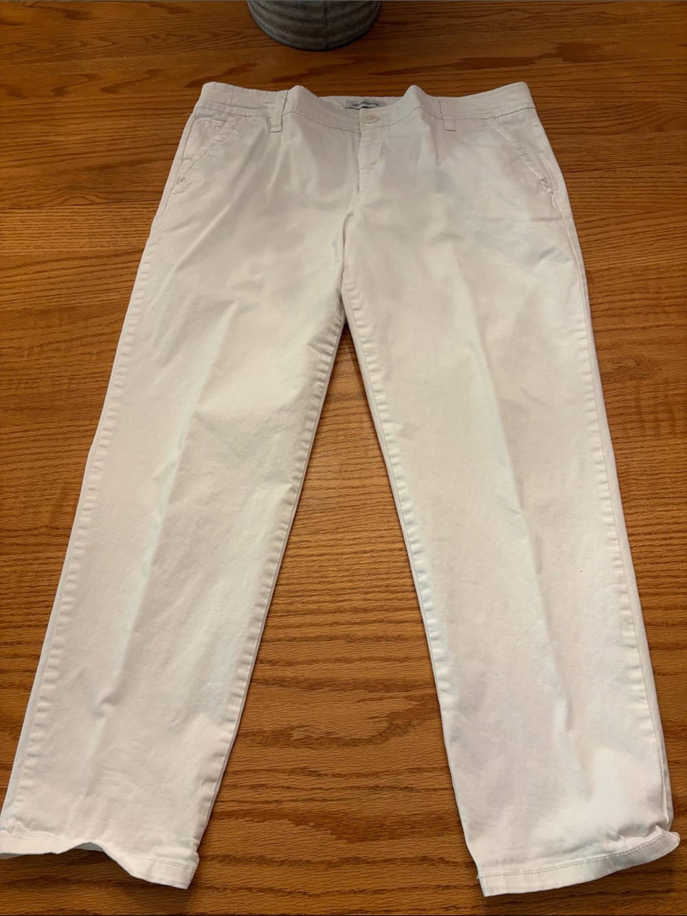 Liz Claiborne White Cotton Waistband Pants